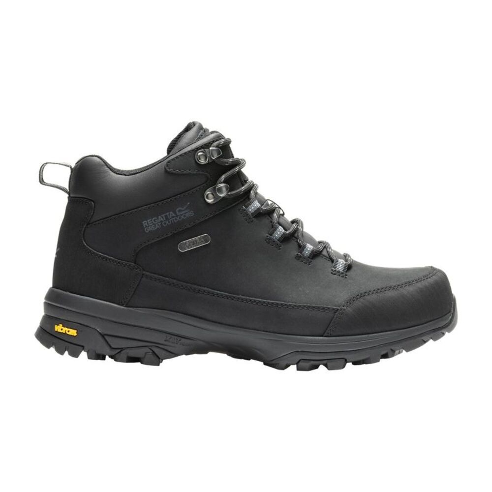 Regatta Mens Burrell Leather Walking Boots / Black